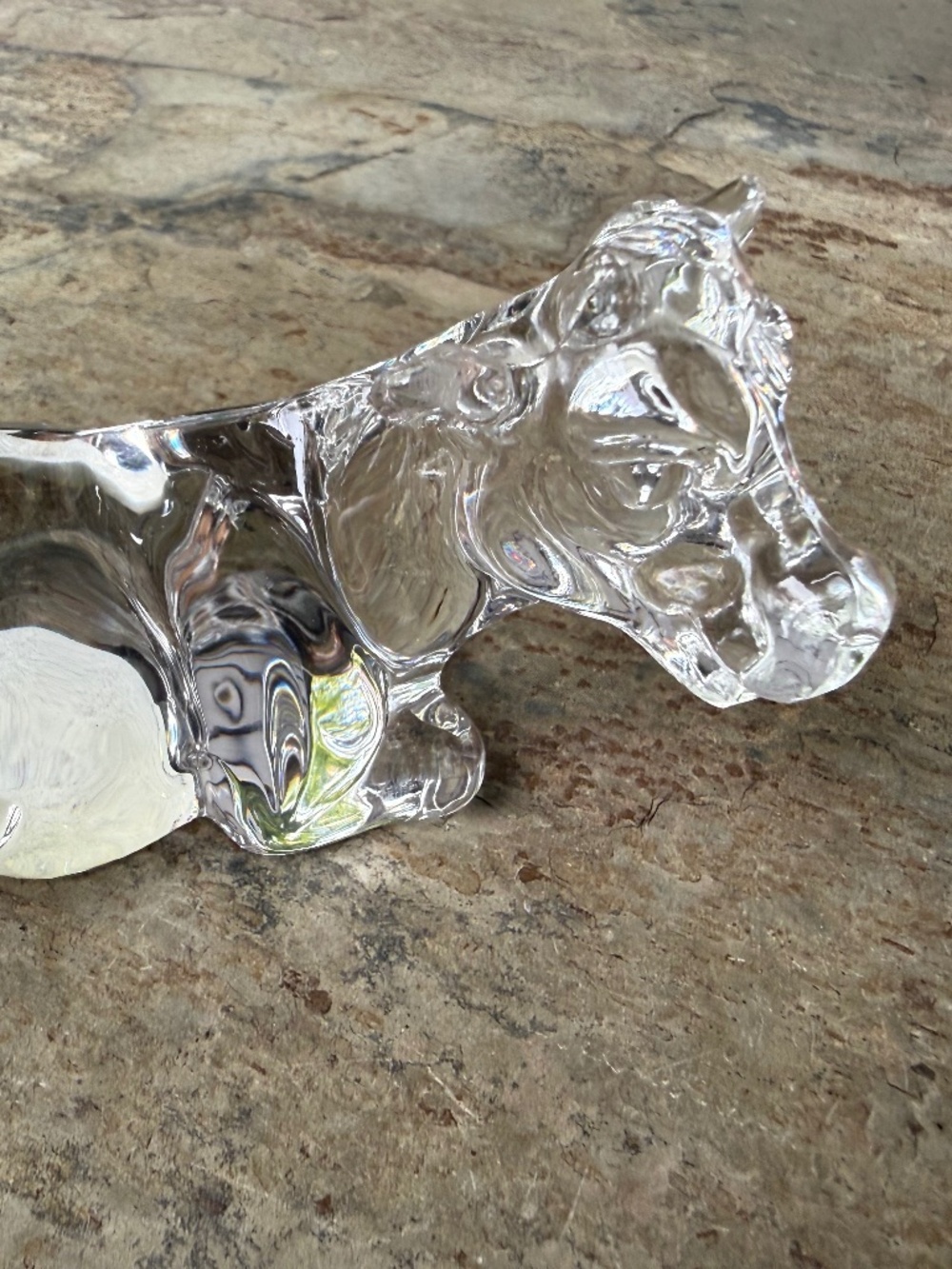 Vintage Princess House Pets Crystal Cow Figurine Germany *Chloe #817 Figurine.